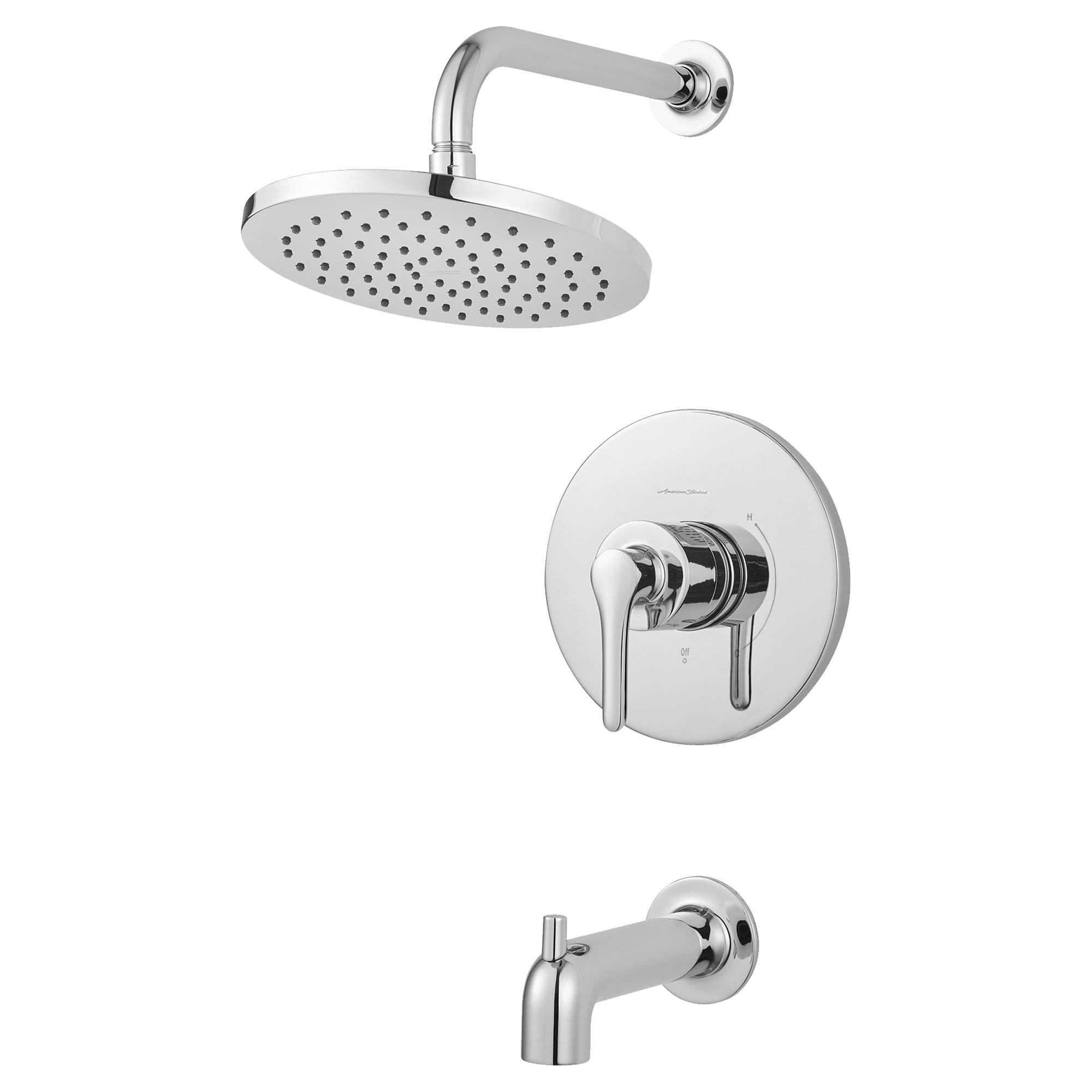 Studio® S 1.8 gpm/9.5 L/min Tub and Shower Trim Kit With Rain Showerhead, Double Ceramic Pressure Balance Cartridge With Lever Handle
